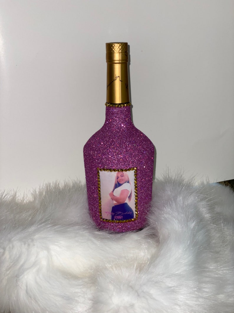 Customized Alcohol Glitter Bottle Etsy