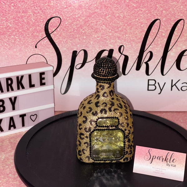 Glitter Bottle Alcohol Etsy