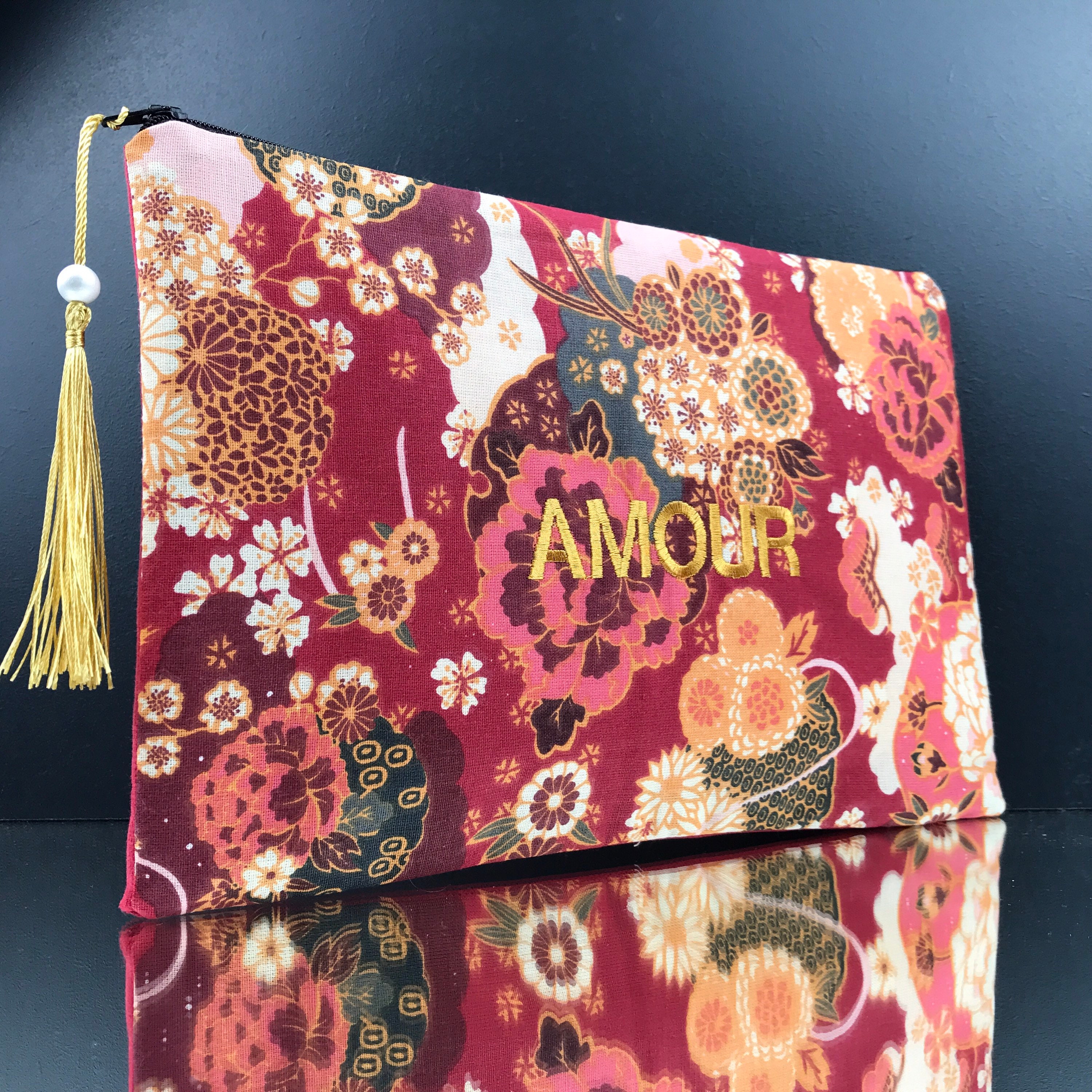 Trousse en Tissu Amour Ikebana