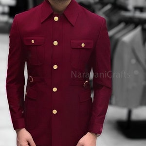 Handmade Safari Suit Men s Wedding & Party Attire