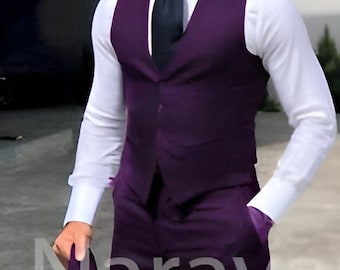 Nova coleção de elegantes ternos de festa formais slim fit de 3 peças para homens.
