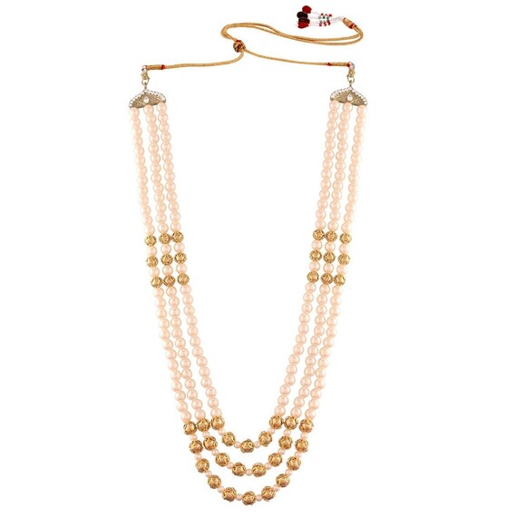 Buy Gold moti Five String Gold Plated pearl Necklace Set For Women Online @  ₹1545 from ShopClues