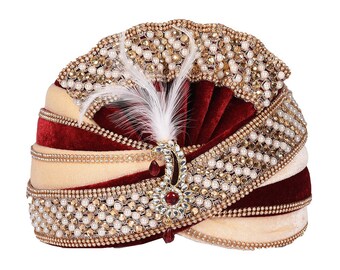New stylish handmade ethnic bridal safa turban for groom for ethnic occasion and weddings