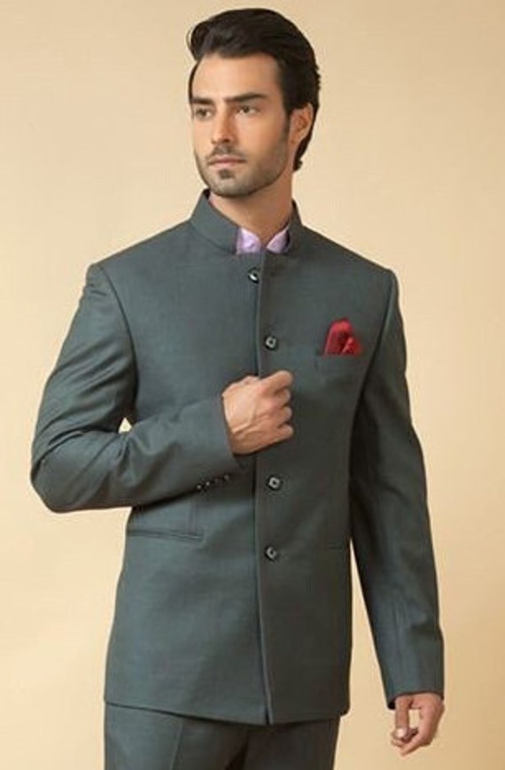 Top 85+ grey colour jodhpuri suit latest