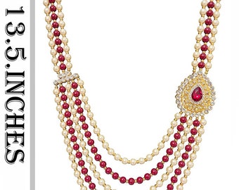 Pearl Base Metal and Dulha Moti Mala Haar Necklace for Men s Etsy