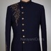 Navy Blue Designer Bandgala Suit
