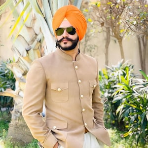 Stylish Colloection of Creme Jodhpuri Suit for Men Bandhgala Wedding Party Outfit