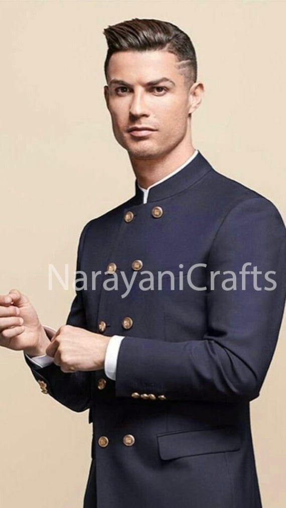 Designer Stitched Jodhpuri Suit, Men Navy Blue Luxury Formal Fashion 2  Piece Wedding Party Wear Groom Suit, Designer Jodhpuri Suit - Etsy Hong Kong