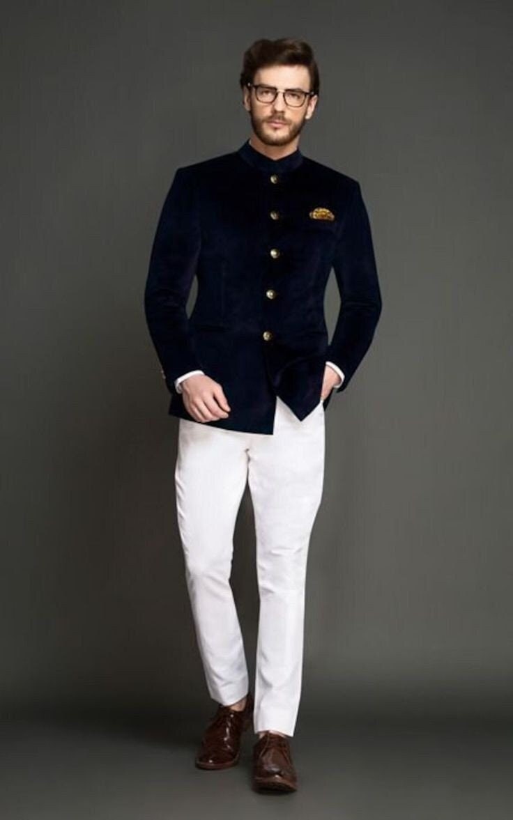 thumbnail image 2 of Elina Fashion En's Bandhgala Jodhpuri Nehru Jacket Waistcoat Top 2 of 9