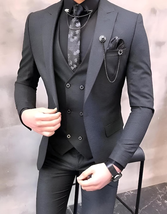 coat pant design black