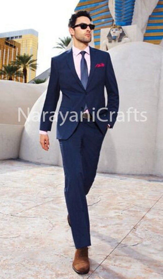 New Formal Stylish Navy Blue Two Piece Suit for Men for Wedding and Events.  - Etsy