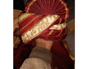 New handmade ethnic bridal safa turban for men for ethnic occasion and weddings