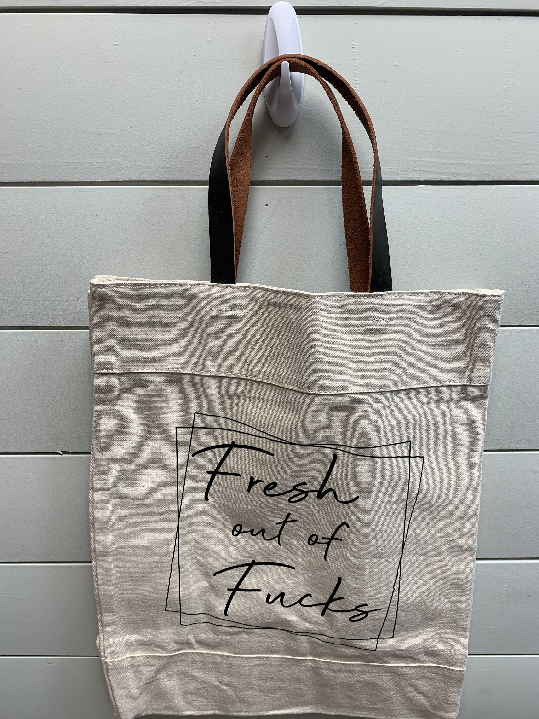Fresh Out Of Fucks Canvas Tote