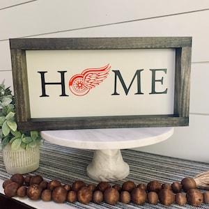 Red Wings Home Sign * Hockey Sign * Detroit Red Wings