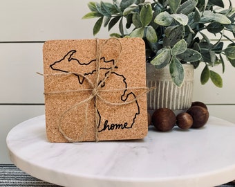 Cork Coasters * Michigan * Michigan Home