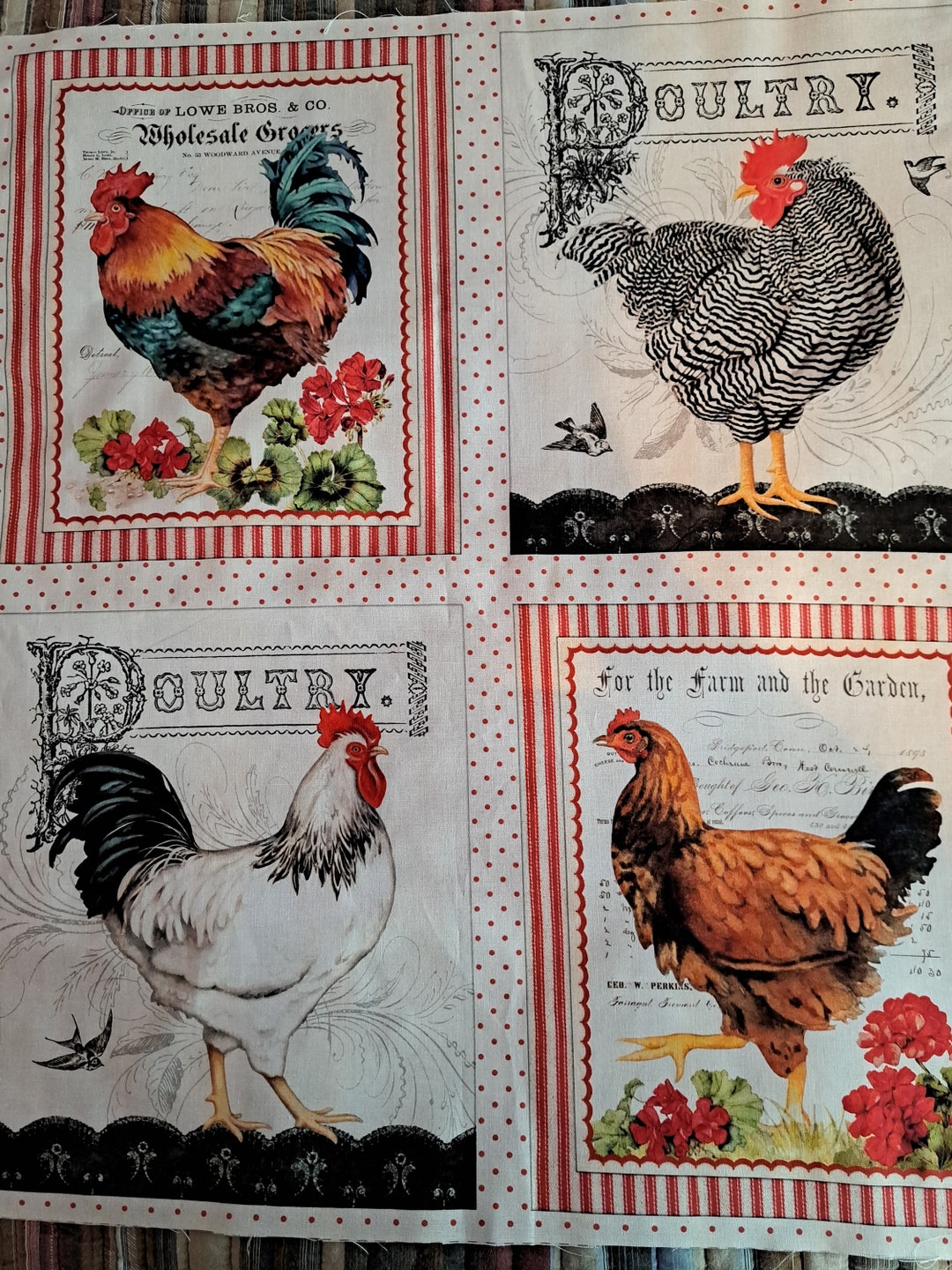 Farm Panel Pattern Chicken Panel Sewing Panel Quilting Panel Farm Panel - Etsy