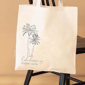 Welcome Tote Bag - Destination Wedding Welcome Totes - Palm Tree Welcome Tote - Beach Wedding Welcome Tote - Destination Wedding Tote Bag