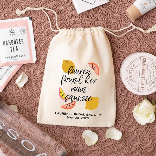 Bridal Shower Welcome Bag - Citrus Got Real - Wedding Shower Favor - Custom Favor Bag -Main Squeeze Theme -Welcome Bags -Unique Shower Favor