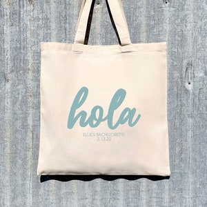 Welcome Tote Bag - Hola Tote Bag - Destination Wedding Welcome Totes - Beach Wedding Welcome Tote - Destination Wedding Tote Bag Gift