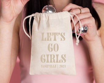 Let's Go Girls Bachelorette Bags - Western Bach Hangover Bag - Girls Trip Welcome Bags - Welcome Bags - Wedding Favors - Hangover Kit Bags