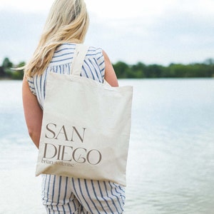 Welcome Tote Bag - Destination Wedding Welcome Totes - San Diego Welcome Tote - California Wedding Tote - Destination Wedding Tote Bag
