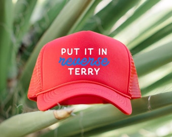 Put it in Reverse Terry Trucker Hat - Custom Trucker Hat - Fourth of July Hat - 4th of July - Merica - American Honey - American Flag