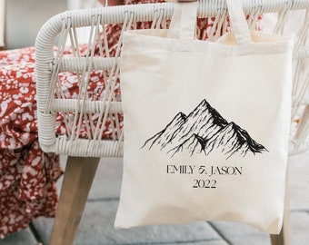 Welcome Tote Bag - Destination Wedding Welcome Totes - Mountain Welcome Tote - Mountain Wedding Welcome Tote - Destination Wedding Tote Bag