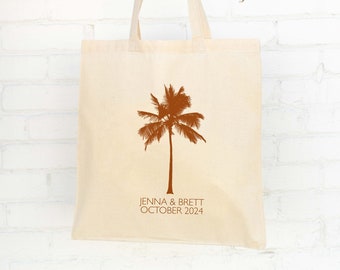 Welcome Tote Bag - Destination Wedding Welcome Totes - Palm Tree Welcome Tote - Beach Wedding Welcome Tote - Destination Wedding Tote Bag