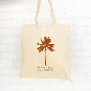 Welcome Tote Bag Destination Wedding Welcome Totes Palm Tree Welcome Tote Beach Wedding Welcome Tote Destination Wedding Tote Bag image 1