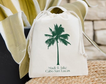 Destination Wedding Welcome Bags - Palm Tree Welcome Bags - Tropical Wedding Favors - Beach Wedding Welcome Bag - Destination Wedding Favors