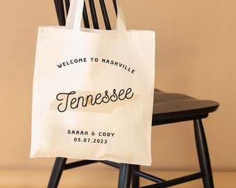 Nashville Wedding Tote - Custom Wedding Tote Bag - Tennessee Wedding Favor - Nashville Wedding Tote - Nashville Welcome Bag