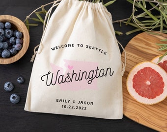 Destination Wedding Favors -  Seattle Wedding Bag -  Washington Wedding Favor - Seattle Favor Bag - Washington Wedding Favor Bag