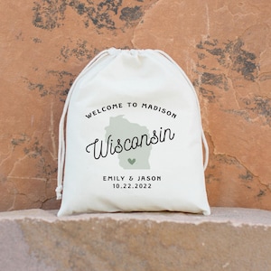 Destination Wedding Favors -  Madison Wedding Bag -  Wisconsin Wedding Favor - Madison Favor Bag - Wisconsin Wedding Favor Bag