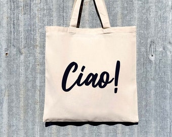Ciao! Tote Bags - Destination Wedding Tote - Italian Wedding Welcome Tote Bag - Ciao Welcome Totes -Welcome Bags - Italy Ciao Welcome Bag