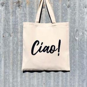 Ciao! Tote Bags - Destination Wedding Tote - Italian Wedding Welcome Tote Bag - Ciao Welcome Totes -Welcome Bags - Italy Ciao Welcome Bag