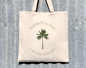 Welcome Tote Bag - Destination Wedding Welcome Totes - Palm Tree Welcome Tote - Beach Wedding Welcome Tote - Destination Wedding Tote Bag
