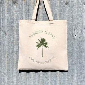 Welcome Tote Bag - Destination Wedding Welcome Totes - Palm Tree Welcome Tote - Beach Wedding Welcome Tote - Destination Wedding Tote Bag