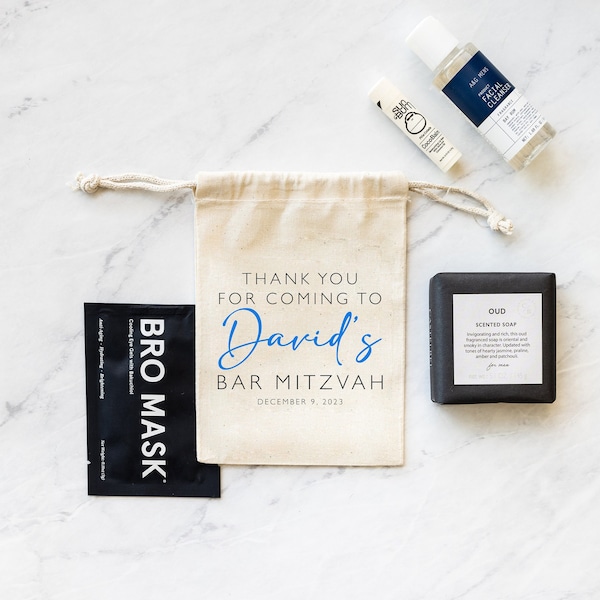 Bar Mitzvah Bags - Bat Mitzvah Party Favor - Jewish Celebration - Welcome Bags - Birthday Favors - Thank You Bags - Custom Birthday Favor