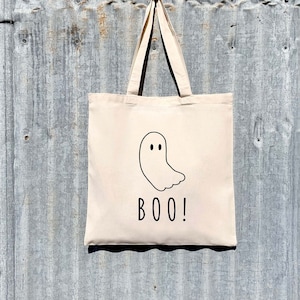 Halloween Ghost Favor Bag Custom Spooky Halloween Bags Kids Halloween Party Bag Halloween Candy Bag Child's Spooky Halloween Favors image 1