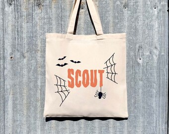Halloween Trick-Or-Treat Tote - Custom Halloween Tote - Kids Trick-Or-Treat Tote Bag - Halloween Candy Totes - Spooky Tote - Halloween Totes