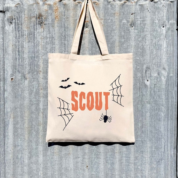 Halloween Trick-Or-Treat Tote - Custom Halloween Tote - Kids Trick-Or-Treat Tote Bag - Halloween Candy Totes - Spooky Tote - Halloween Totes