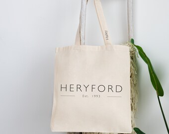 Last Name Tote Bag - Wedding Welcome Bag - Bachelorette Party Tote - Custom Bridesmaid Tote - Bridal Party Bag -Bridesmaid Gift -Couple Name