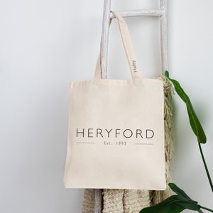 Last Name Tote Bag - Wedding Welcome Bag - Bachelorette Party Tote - Custom Bridesmaid Tote - Bridal Party Bag -Bridesmaid Gift -Couple Name