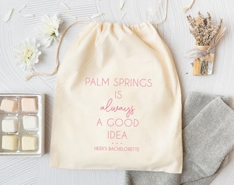 Palm Springs Bachelorette - Custom Bachelorette bags - Bachelorette Goodie Bag -  Bachelorette Welcome Bag - Palm Springs Bachelorette