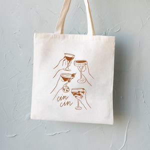 Italian Wedding Tote - Custom Tote Bag -  Wedding Favor - Italy Bachelorette Bag - Cin Cin - Wedding Tote - Bonjourno