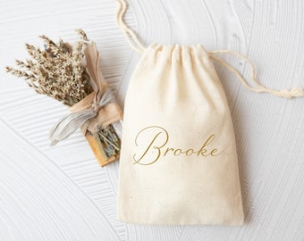 Personalized Name Bag - Bridesmaid Gifts - Custom Wedding Gift - Bachelorette Party Bags - Custom Drawstring Bag - Gift Bag - Wedding Gift