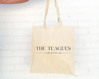 Last Name Tote Bag - Wedding Welcome Bag - Bachelorette Party Tote - Custom Bridesmaid Tote - Bridal Party Bag -Bridesmaid Gift -Couple Name