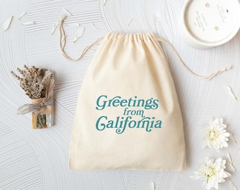 Greetings from California - Los Angeles Wedding Bag - California Wedding Favor - Destination Wedding Favors - California Wedding Favor Bag