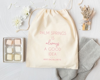 Palm Springs Bachelorette - Custom Bachelorette bags - Bachelorette Goodie Bag -  Bachelorette Welcome Bag - Palm Springs Bachelorette