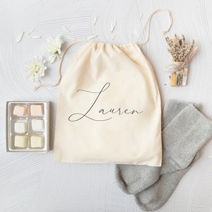 Personalized Name Bag - Bridesmaid Gifts - Custom Wedding Gift - Bachelorette Party Bags - Custom Drawstring Bag - Gift Bag - Wedding Gift